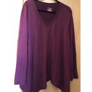 Lane Bryant maroon shirt